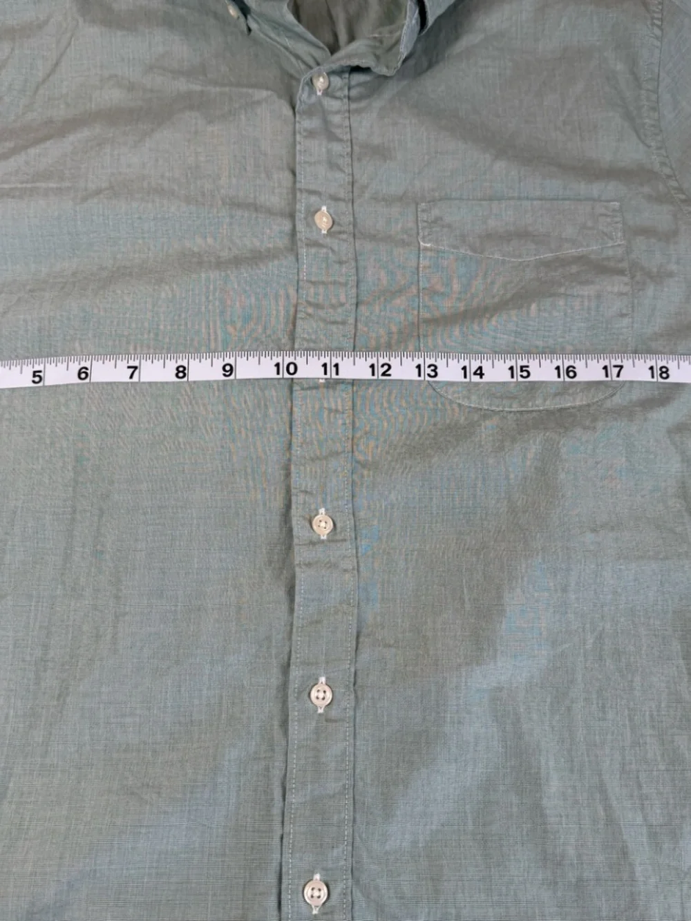 J. Crew Men's Button Up Long Sleeve 100% Cotton Shirt Size Medium - Green